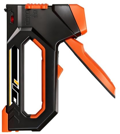 Grapadora manual de clavos con compatibilidad 6 en 1 para clavos de grapas y clavos de puerta, mango ergonómico, sistemas de carga rápida, construcción de acero, clavadora multifunción