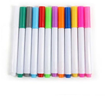 12 Stueck Mini Notiztafel Stifte Set Abwischbare Fluessigkreide fuer | Marker, Acryl, Messageboards, Wasserloesliche, Neon, Folienstifte, Trocken, Abwischbarer, Whiteboard, qualitaet, robust