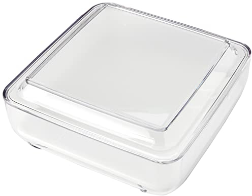Guzzini Copriformaggio Quadrato Gocce, Trasparente, 25.5 x 25.5 x h11.5 cm