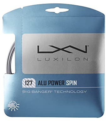 Luxilon Tennis Racket String, Alu Power 127 Spin, 12.2 m, Silver, 1.27 mm, Unisex, WRZ998400