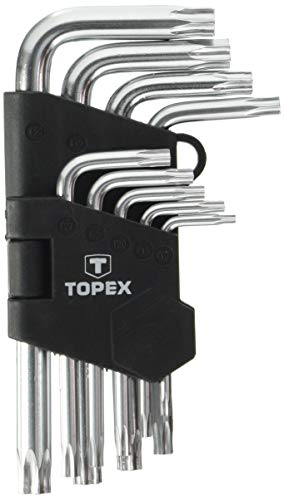 Topex Torx-Schlüsselset - Juego 9 llaves hexagonales torx cortas