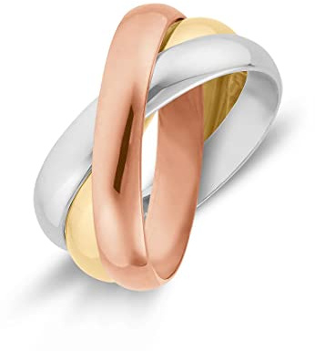 CHRIST Damen-Damenring 585er Gelbgold, 585er Weißgold, 585er Rotgold