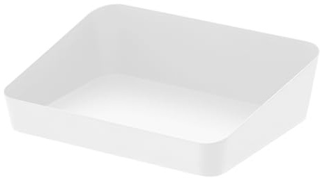 Yamazaki 4219 Tower Amenity Tray M, White, Steel, 17.5 x 13.5 x 5 cm