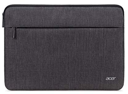 Acer Laptophülle - Laptoptasche 14 Zoll, Notebook, Tablet, Laptop Tasche, wasserabweisendes Außenmaterial, Schutz vor Schmutz und Stoßschäden, Fronttasche, grau