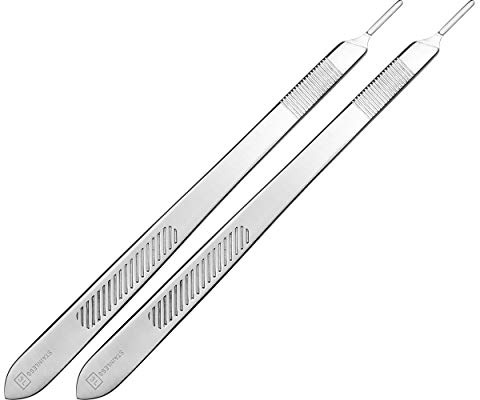 May Skalpellhalter-Set Figur 3 Edelstahl flacher Griff 21 cm 2er | Praktisches 2er-Set Skalpellhalter (Fig. 3) aus Edelstahl. 21 cm lang mit flachem Griff, passend für Klingen 10 bis 15.