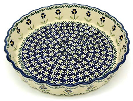 Bunzlauer keramik Tarte- oder Quiche-Form 23 cm (Dekor Angelika)