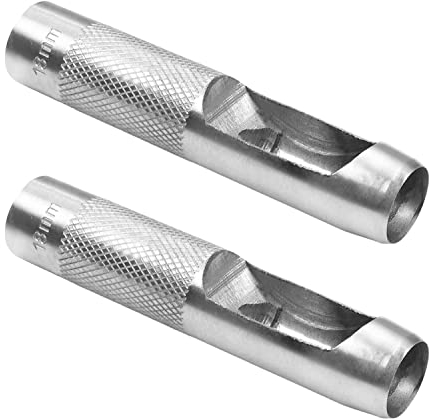 Utoolmart 18 mm runder Hohlstanzer, Lederhandwerk, Stanzwerkzeug, runder Karbonstahl, Lederhandwerk, Hohllochstanzer, 2 Stück