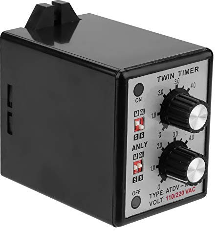 Relè interruttore timer a chiave, On Off Interruttore temporizzatore controllo manopola doppio timer timer 6S-60M AC 220V