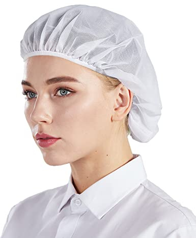 Nanxson Unisex 5 Stück Kochmütze elastich Mesh atmungsaktiv Staubmütze Arbeitshut Industrie Werkstatt Haarnetz