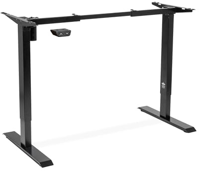 Dellonda Single Motor Adjustable Standing Desk Frame, 70kg Capacity, Black - DH17