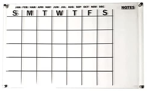 Kalender, trocken abwischbar, Acryl, 40,6 x 66 cm