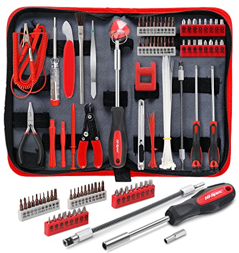 Hi-Spec Juego Destornilladores de Precision de 56 Piezas. Kit de Herramientas para Apertura, Reparación, y Bricolaje. Set de Alicates para Drones, Telefonos, Tablets, y otros Dispositivos Electronicos
