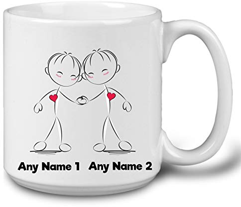 Gay Gifts for Men Couples - Personalised LGBT Lesbian Gay Pride Novelty Jumbo 20oz Tea Coffee Mug Cup - Gifts for Gay Friend Boyfriend Husband