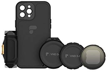 PolarPro - LiteChaser - iPhone 12 Pro - VND Kit - Protective case - Corresponding grip - Variable ND filter - Lens cap - Compatible with Moment M-Series lenses - MagSafe