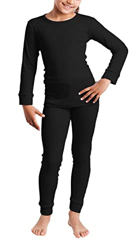 Cocain underwear 2 Stück Lange Kinder Thermo Unterhosen Thermo-Unterhemden für Kinder, innen angeraut, kuschelig warm, 122/128-158/164