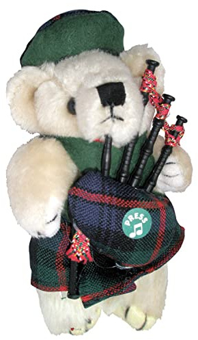I LUV LTD Musikfigur Teddybär, Schottisches Geschenk für Murray Tartan Clan, Hergestellt in Schottland