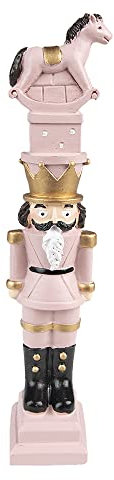 Clayre & Eef Weihnachtsdekoration Nussknacker 23 cm Rosa Polyresin