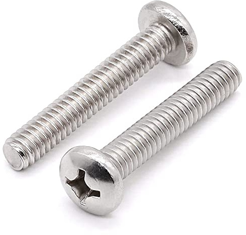 M6–1,0 x 40 mm (20 Stück) Flachkopf-Maschinenschrauben, 304 Edelstahl 18/46, Vollgewinde, TV-Schrauben, Verbindungsschrauben, Rundkopf-Antrieb