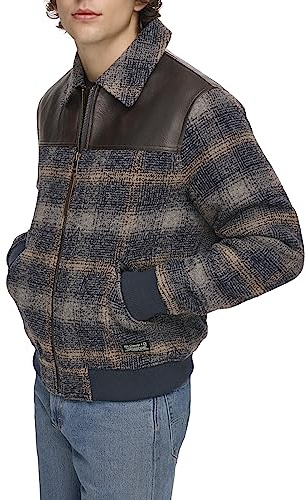 Levi's Herren Men's Mixed Media Western Plaid Bomber Jacket Jacke