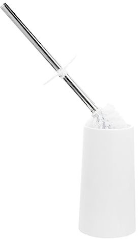 TOPBATHY 1 Set Spazzolone Scopino per WC con Water Spazzola per La Pulizia del Bagno Sturalavandino Accessorio da Bagno Scopini da Toilette Plastica Sfera di Pulizia Bianca Dribblare