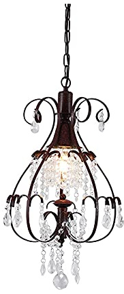 Candelabro de cristal LED Luz de estilo rural tradicional Luminaria de suspensión de vela moderna Lámpara de techo de isla de cocina clásica simple Accesorio para entrada Pasillo Comedor Vestíbulo