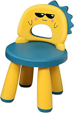 GIMOCOOL Taburete para niños - Taburete para niños pequeños,Silla de Dinosaurio para niños pequeños con Respaldo Completo, Buena dureza, Almohadilla Antideslizante, Respaldo Doble Grueso