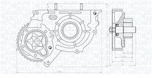 MAGNETI MARELLI 351516000004 Ölpumpe Motorölpumpe Kompatibel mit OPEL Corsa C Schrägheck X01 646061 OP0004 646083