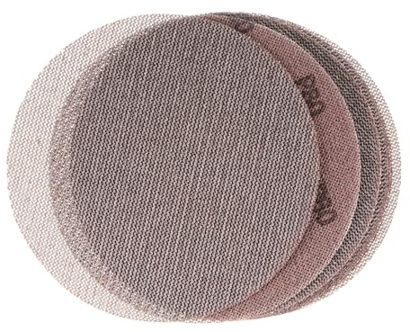 QUARKZMAN 10pz Maglia Levigatura Dischi 6 Pollici Gancio e Ring Levigatura Netto 80 Grana Polvere Libero Abrasivo Tamponi per Auto Legno Cartongesso Metallo Lucidatura e Rettifica