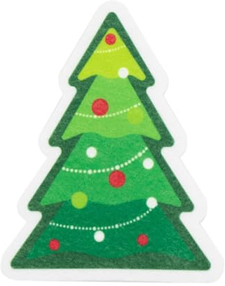 Qurygin 4 Weihnachten Sauber – Niedliche Weihnachtsgeschirr Schwämme, Kratzfester Weicher Weihnachtsbaum Lebkuchenmann-Schrubberschwamm, Weihnachtsgeschirr, Effizienter Dekontaminations