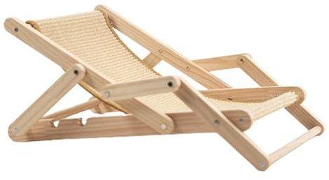 Katze Sisal Lounge Sessel, Lässiger Katzenstuhl, Sisalkratzer Strandkorb Erhöhtes Bett, Verstellbare Katze Sisal Lounge Stuhl, Faltbare Sisal Pad Kratzer Katzenbett Platzsparendes Design, Stabil für