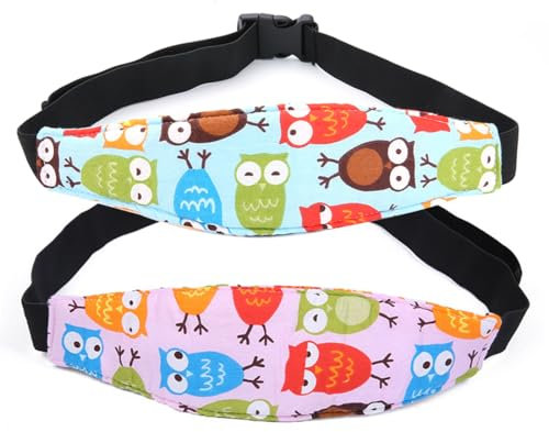 EIHI Poggiatesta Auto Bambini, Supporto Testa Seggiolino Auto, Reggitesta Seggiolino Auto, Cinturino Supporto Testa Bambini Regolabile Auto Sicurezza Dormire Cintura per Seggiolino Neonato, 2 pezzo
