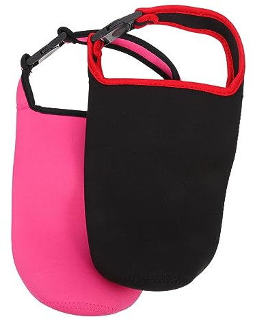 Garneck 2 Piezas Juegos de copas bolsas termicas cúter colgador tazas portavasos de coche tote portavasos con correa deportes acuáticos Poseedor portabotellas manga del vaso neopreno
