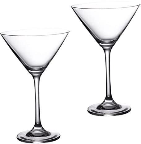 PLAFOPE 2pezzi Calici Da Cocktail in Vetro Bicchieri Portabili Per Bar Casa Feste Design Semplice Riutilizzabile e Facile Da Pulire Per Cocktail Professionali e Occasioni Speciali