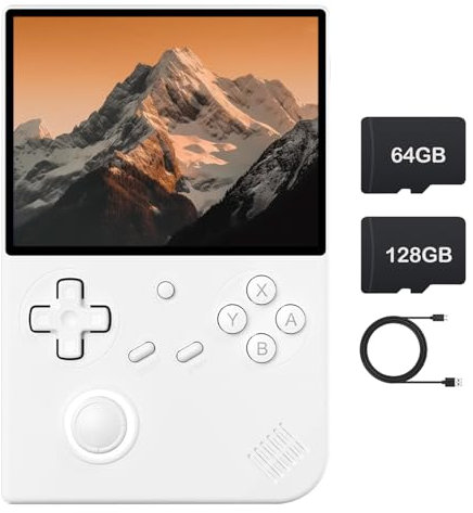RG40XXV Retro Handheld Game Console, Linux OS Built-in 64G+128G TF Card Retro Video Games Consoles 4.0 Inch IPS Screen Portable Pocket Video Player 10000+ Games (White)