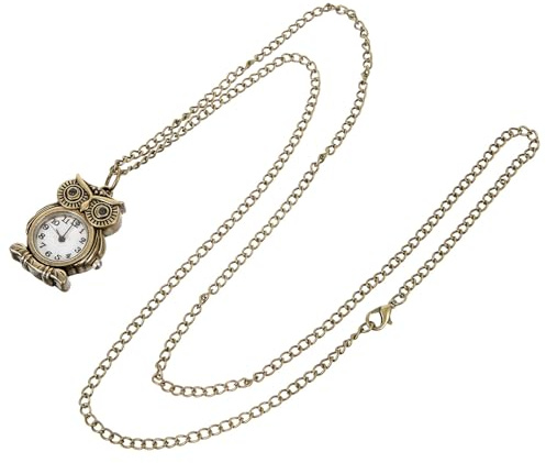 LIFKOME Vintage Taschenuhr für Herren und Damen mit Antikem Eulen Design aus Metall Leicht Tragbar und Dekoratives Accessoire für Hochzeit oder Geburtstag
