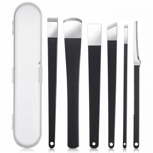 Yuanchu Eingewachsene Zehennägel Set, 6 Stück Professionelle Nagelpflege Pediküre Messer Kits Eingewachsene Fußnägel Datei Edelstahl Maniküre Pediküre-Set Nagelfeile Pediküre Fußpflege Werkzeuge