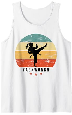 TAEKWONDO girl does taekwondo kick vintage child taekwondo Tank Top