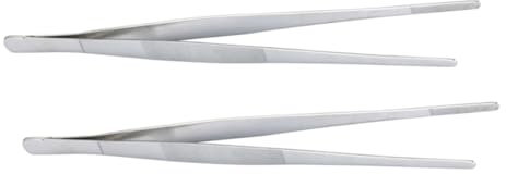 ABOOFAN Practical Food Clips BBQ Sausage Turning Tongs Stainless Steel Tweezers Easy to Clean