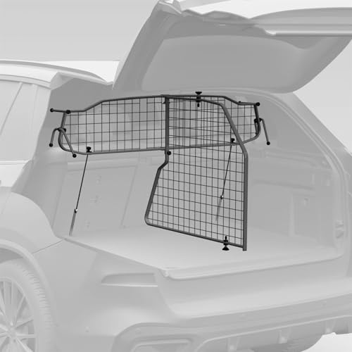Travall Hundegitter und Trenngitter für Volkswagen T-ROC 2017+, fahrzeugspezifisches Kofferraumgitter aus Stahl zur sicheren Trennung von Hund und Gepäck