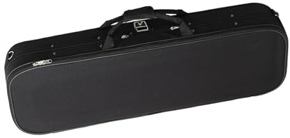 EHJRE Geigenkoffer mit Hartschale Und Seitengriff für Einfache Handhabung von Musikern, Schwarz, 73x24x13cm