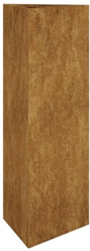 Helloshop26 Jardinière bac lit surélevé Plantes Fleurs terrasse Jardin 30 x 26 x 75 cm Acier corten Marron 02_0037481