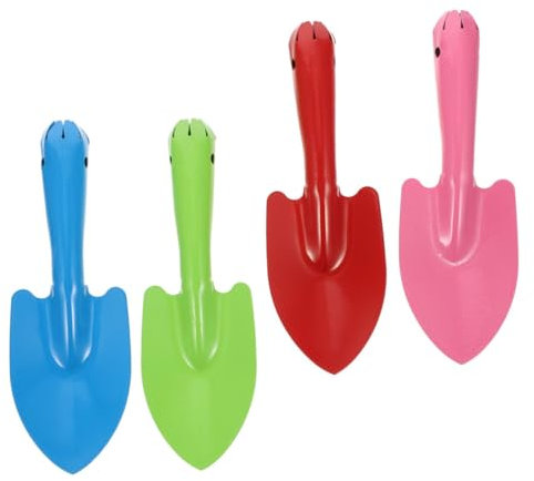 SEWOART 4 Pezzi Piccola Pala Da Giardinaggio in Ferro Attrezzo Manuale Vanga Per Scavare Piantagione Giardino Campeggio Escursionismo