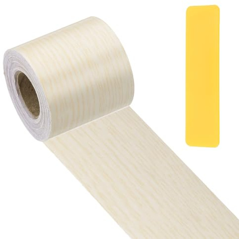 PATIKIL Cinta De Reparación Con Textura De Madera 5 cm x 10 m Roble Blanco | Cinta De Madera Pelar Y Pegar, Parche Realista Para Reparación, Para Suelos Puertas Ventanas Muebles Mesa