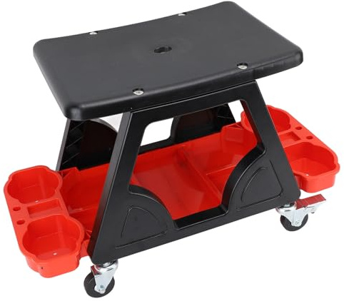 Eujgoov Garage Stuhl Stuhl Bequemer Mechanischer Raum mit Viel Stauraum für Autowaschanlage und Wartung, Rollmechanikerpalette