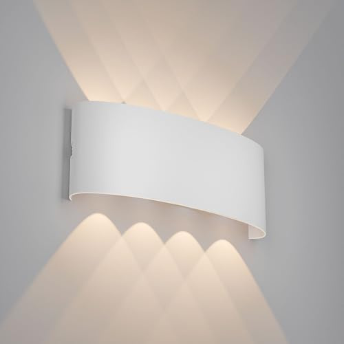 Voltix Applique da Parete LED 24W 2400LM Lampada da Parete Impermeabile per Interni ed Esterni – Lampade da Parete per Interni per Camera da Letto, Soggiorno (Bianco Caldo - 3000K-B, 24W)