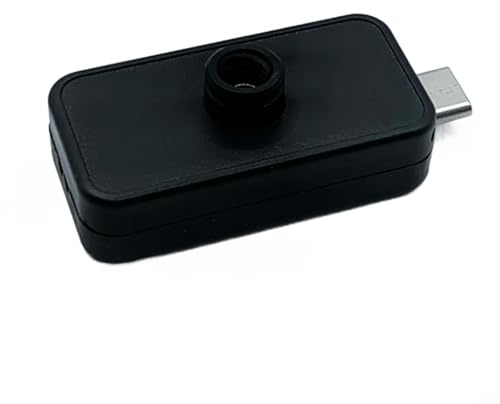 GLFLOW Thermal Imager MLX90640 Caméra infrarouge 32 x 24 pour type C 55 x 35 ° FOV Noir 50 x 22 x 11 mm pour inspection à domicile et diagnostic automobile