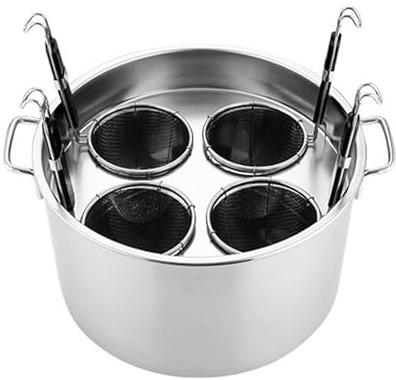 CCKUYT Cuocipasta Multifunzionale con divisore e scolapasta, pentola in Acciaio Inossidabile per Cucina Domestica, Ristorante, pentola per Cottura Commerciale