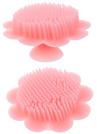 SOESFOUFU 2 St Babyborstar För Hår Silikon Badmassage Hårbottenskrubb Hårbottenborste Schampo Hårbotten Bad Hårskrubb Hår Tvättborste Babyborste Rosa