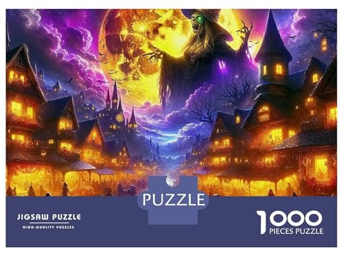 Puzzle de 1000 pièces « Sorcière » sur Le thème de la forêt enchantée.Thème:Forêt enchantée. Papier Lisse. Les Couples et Les de Puzzles. Temps Calme et détente à la Maison. Dimensions : 52 x 38 cm.