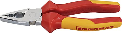 PROMAT 810241 Kombizange VDE L.180mm Chrom m.2Komp.-Hüllen PROMAT m.Abgleitschutz